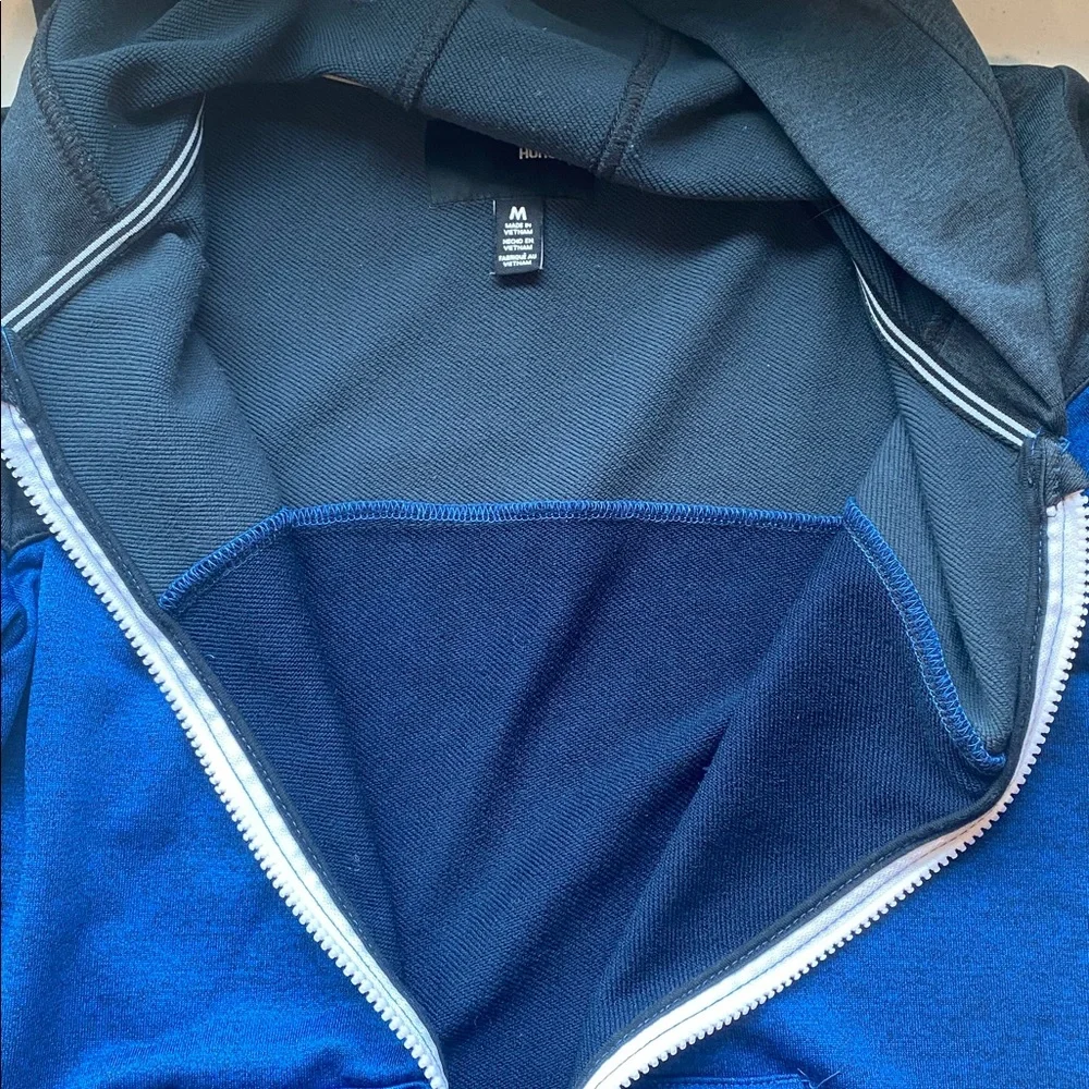 Hurley Black and Blue Full-Zip Hoodie with pockets boys size medium